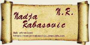 Nadja Rabasović vizit kartica